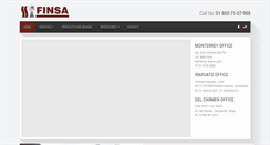 Desktop Screenshot of finsa.com.mx
